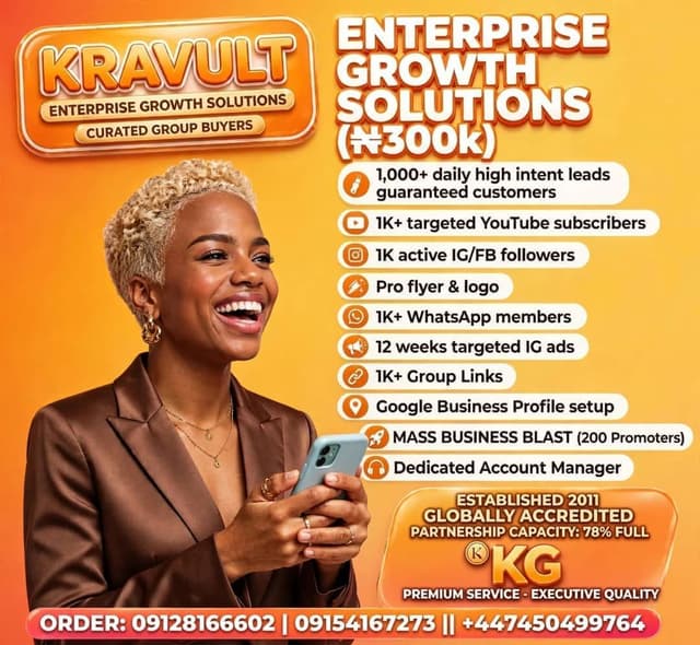 KRAVULT: Verified WhatsApp Group Links, Active Contacts & Mass Ads (NG/GH)